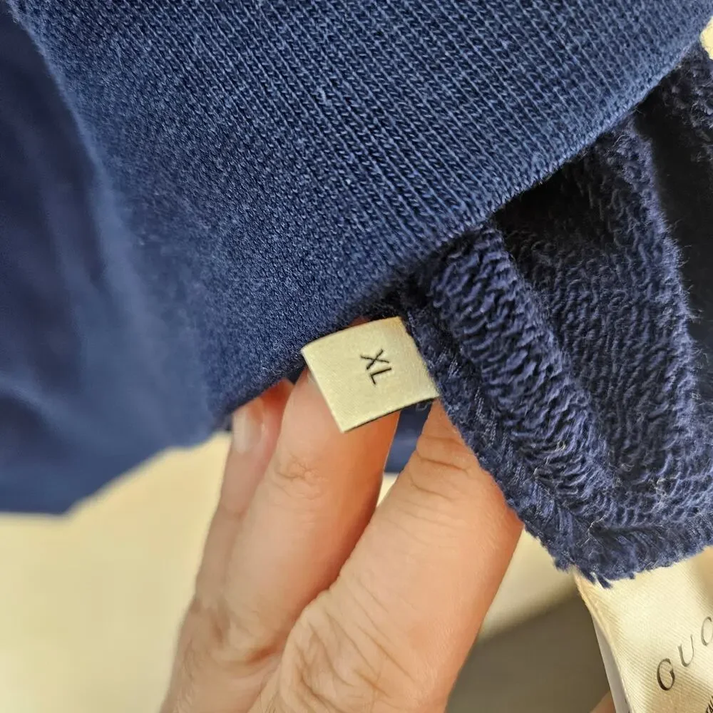 GUCCI MEN'S XL MADE IN ITALY BLUE CREWNECK SWEATSHIRT WORN TWICE